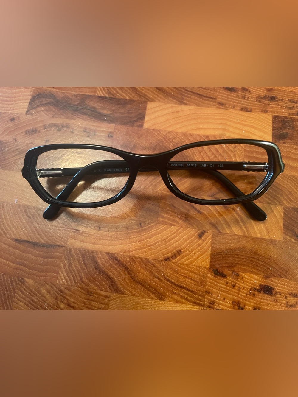 Prada Eyeglass Frames. Classic Black. Plastic. Full Rim. Preowned